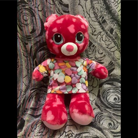 Build A Bear Workshop Pink Red Hearts Teddy Snuggle Collectors Stitched Blue Eyes Soft New A535 Cheshire Cat Plush, Paw Patrol Plush, Bear Pokemon, Bear Puppy, Build A Bear Workshop, My Little Pony Applejack, Monkey Stuffed Animal, Easter Bunny Plush, Dog Stuffed Animal