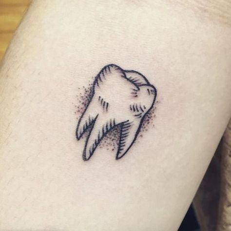 17 Best ideas about Tooth Tattoo on Pinterest | Human teeth ... Traditional Tattoo Tooth, Teeth Tattoo, Tooth Tattoo, Stick Poke Tattoo, Beginner Tattoos, Human Teeth, Handpoke Tattoo, Disney Tattoo, Tattoo Portfolio