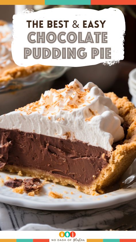 Easy Chocolate Pudding Pie, Chocolate Pudding Pie Recipe, Pudding Pie Recipes, Chocolate Pudding Pie, Easy Chocolate Pie, Easy Chocolate Pudding, Graham Cracker Crust Recipe, Chocolate Pudding Desserts, Chocolate Cream Pie Recipe