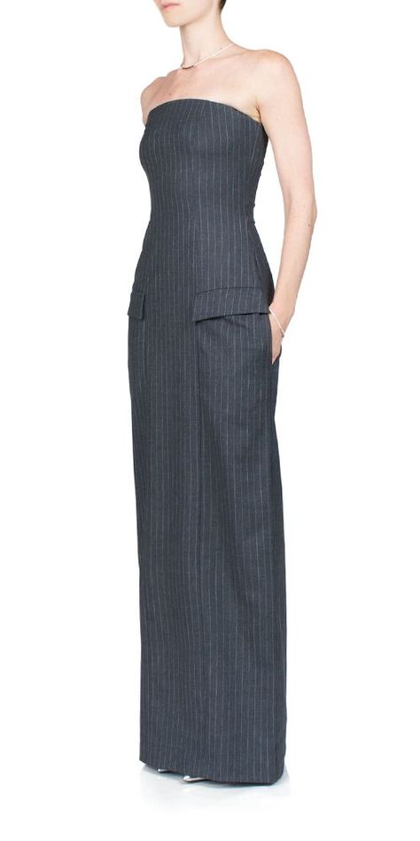 Pinstripes Outfit, Skirt Details, Trench Dress, Bec Bridge, Pinstripe Dress, Strapless Neckline, Bec & Bridge, Strapless Maxi, Strapless Maxi Dress