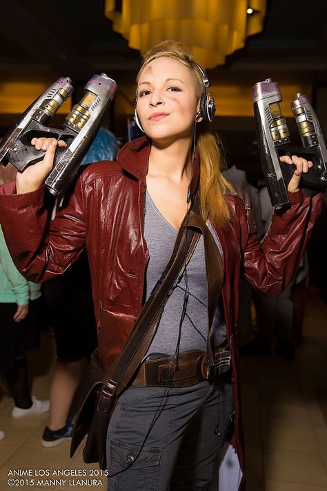 Star Lord #Rulet63 #cosplay from Guardians of the Galaxy | Anime Los Angeles… Star Lord Costume Women, Marvel Cosplay Women, Guardians Of The Galaxy Couples Costume, Starlord And Gamora Halloween Costume, Guardians Of The Galaxy Halloween, Gamora Cosplay Diy, Gardians Of The Galaxy Costumes, Starlord Costume, Crossover Cosplay