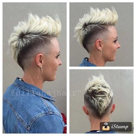 Mohawk Styles, Mohawk Hairstyles, Short Hair Undercut, Super Short Hair, Edgy Short Hair, Punk Hair, Super Hair, Edgy Hair, Undercut Hairstyles