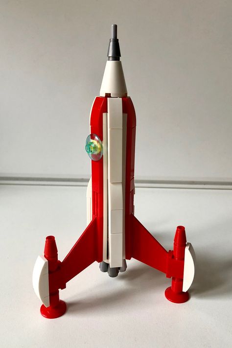 Lego Rocket, Recycled Robots, Recycled Robot, Retro Rocket, Retro Robot, Space Ideas, Rocket Ship, Lego Ideas, In Space