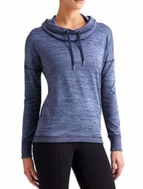 Athleta Blissful Cowl Hoodie Sweater Navy Blue Heather Size S Long Sleeve 1068 #Athleta #Hoodie Oversized Black Sweater, Sweat Hoodie, Knit Sleeve, Short Sleeve Cardigan, Wrap Cardigan, Wrap Sweater, Hooded Sweater, Grey Fashion, Yoga Women