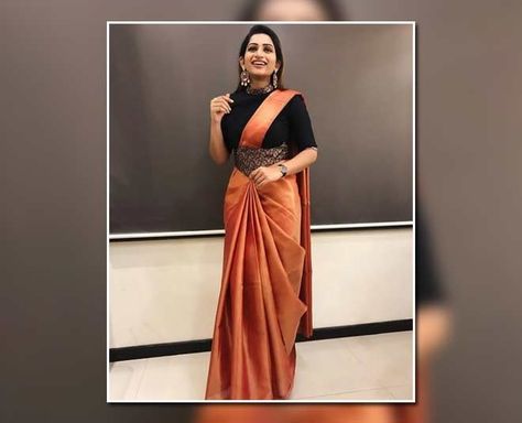 10 Ways To Wear Sarees With Belts To Stay On The Top Of Your Style Game This Summer 10 Ways To Wear, Saree With Belt, Ruffle Saree, High Fashion Looks, Simple Sarees, Saree Trends, White Belt, Traditional Sarees, On The Top