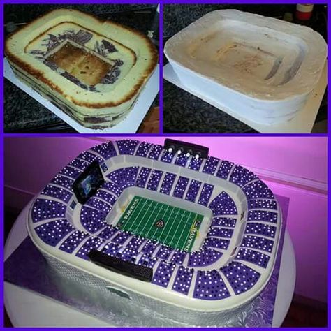 Cool stadium cake Football Stadium Cake Ideas, Soccer Stadium Cake, Stadium Cake Football, Football Stadium Cake, Football Field Cake, Stadium Cake, Cricket Theme Cake, Superbowl Cake, 9th Birthday Cake