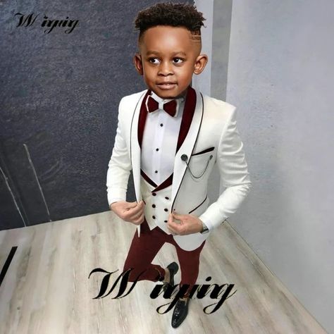 Just found this amazing item on AliExpress. Check it out! $60.85  51％ Off | Burgundy Kids Formal Suit Jacket Vest Pants Bow Tie 4 Piece Set Wedding Boys Tuxedo Easter Party Clothes Kids Suits Boys Wedding, Boys Tuxedo, Kids Formal, Baptism Outfit, Formal Suit, Party Clothes, Jacket Vest, Formal Suits