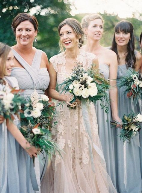 25 Best Bridesmaid Dresses for the Fine Art Bride Pale Blue Bridesmaid Dresses, Silver Palette, Redwoods Wedding, Wedding Squad, Best Bridesmaid Dresses, Bhldn Bridesmaid Dresses, Fairy Wedding Dress, Blush Wedding Dress, Wedding Dress Champagne