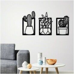 Cactus pots wall decoration set of 3 Metallic Decor, Cafe Wall Art, Black Wall Decor, Creative Wall Decor, Handmade Wall Decor, Cactus Wall Art, Cactus Decor, Cafe Wall, Metal Wall Sculpture