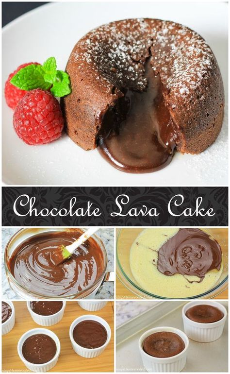 Chocolate Lava Cakes, Lava Cake Recipe, Chocolate Lava Cake Recipe, Dessert Thermomix, Molten Cake, Molten Chocolate Lava Cake, Lava Cake Recipes, Molten Lava Cakes, Molten Chocolate