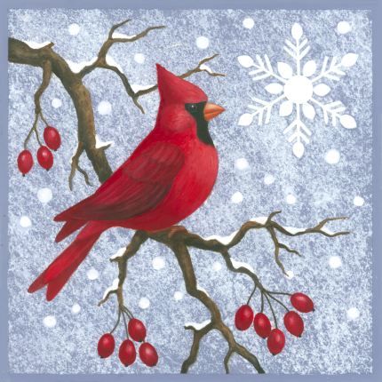 Robin in Winter, Stephanie Stouffer Cardinal Rock Painting Ideas, Christmas Cardinals Winter Scenes, Cardinal Painting Acrylic, Cardinal Canvas Painting Easy, Red Bird Painting, Paintings Of Cardinals In Winter, Cardinals In Winter, Cardinal Winter Painting, Cardinal Pictures