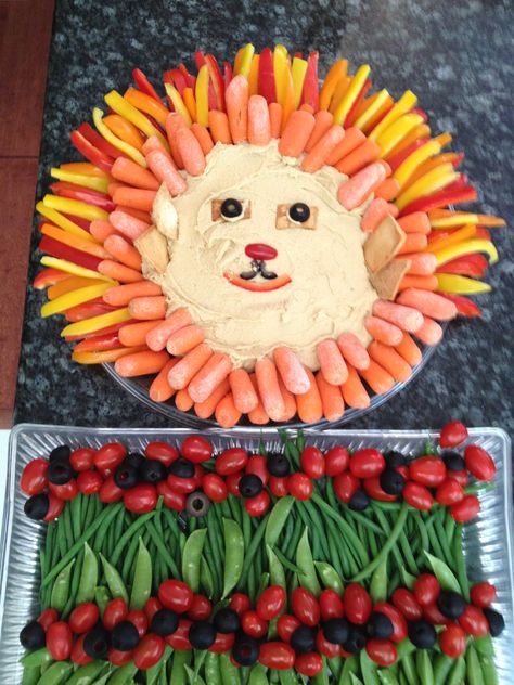 Lion King Veggie Plate Popular Baby Shower Themes, Three Birthday, Lion King Baby Shower, Lion King Birthday, Boy Baby Shower Ideas, Jungle Birthday Party, Vegetable Tray, Wild One Birthday Party, King Birthday