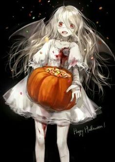 Art Emotions, Anime Group, Really Cool Drawings, Anime Halloween, Izu, Anime Angel, Dark Anime, Halloween Girl, Costume Halloween