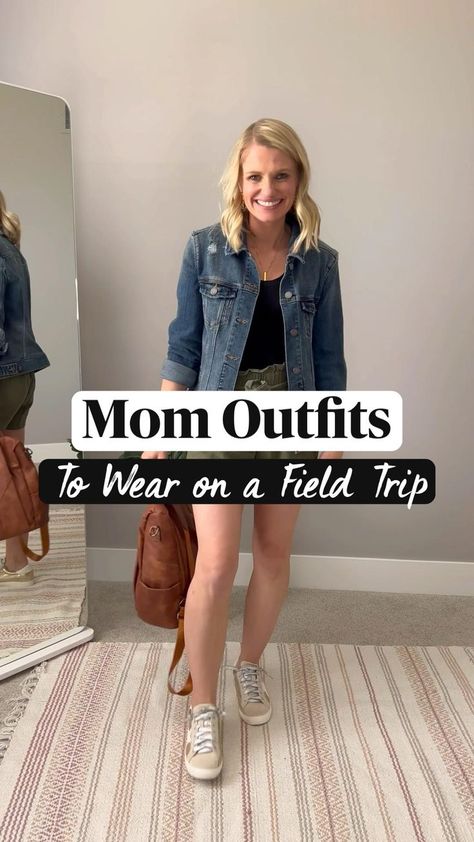 Mom outfits to wear on a field trip! Details are link in blog post! in 2022 | Casual outfits, Mom outfits, Fashion hacks clothes Casual Outfits Mom, Field Trip Outfit, 2022 Casual Outfits, Create Capsule Wardrobe, White Shorts Outfit, Outfits Mom, Trip Outfit, Outfit Primavera, Hacks Clothes