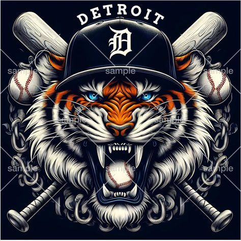 Detroit Logo, Green Bay Packers Wallpaper, Tiger Halloween, Tiger Png, Tattoo Themes, Tiger Wallpaper, Detroit Sports, Detroit Tigers Baseball, Mlb Logos