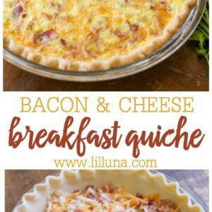 Quiche Bacon, Quiche Breakfast, Breakfast Ideas Healthy Clean Eating, Bacon And Cheese Quiche, Cheese Quiche Recipe, Breakfast Quiche Recipes, Bacon Quiche, Quiche Recipes Easy, Lil Luna