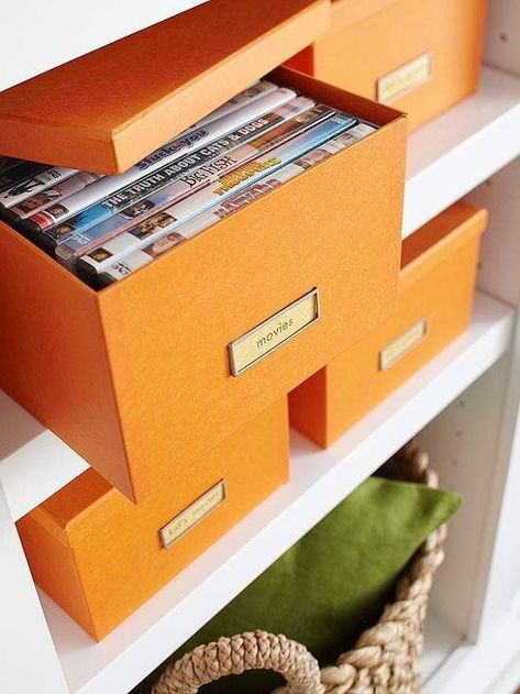 Video Game Storage, Dvd Storage, Photo Boxes, Game Storage, Diy Organization, Organizing Your Home, Cleaning Organizing, Room Organization, Creative Home