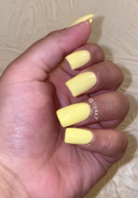 Neon bright yellow acrlyic nails Bright Yellow Nails Neon, Fluorescent Yellow Nails, Soft Yellow Nails, Bright Yellow Nails, Pastel Yellow Nails, Neon Yellow Nails, Plain Nails, Easter Nails, Pastel Nails