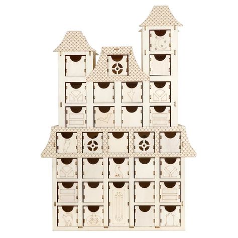 Halloween Countdown Calendar Diy, Halloween Diy Wood, House Calendar, Advent Calendar House, Halloween Calendar, Halloween Advent Calendar, Michaels Halloween, Halloween Countdown Calendar, Plaster Crafts