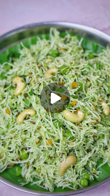 Vermicelli Recipes, Upma Recipe, Green Rice, Rice Vermicelli, Indian Cooking Recipes, Sweet Dishes Recipes, Videos Cooking, Quick Recipes Snacks, Indian Snack Recipes