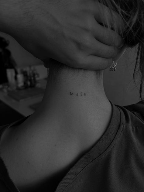 Pure Tattoo Words, I Am Mine Tattoo, Muse Tattoo Words, Pure Tattoo, Muse Tattoo, Fineline Tattoos, Tattoo Love, Subtle Tattoos, Word Tattoos