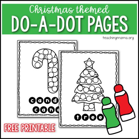 Teaching Mama, Dot Marker Activities, Elves Gift, Dots Free, Christmas Worksheets, Do A Dot, Easy Christmas Gifts, Dot Markers, Christmas School