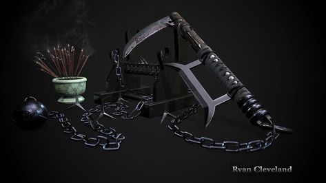 ArtStation - Kusarigama Chain Scythe, Character Sheet Writing, Mini Project, Stay Sane, The Hardest Part, Taking A Break, Character Sheet, Cleveland, I Tried