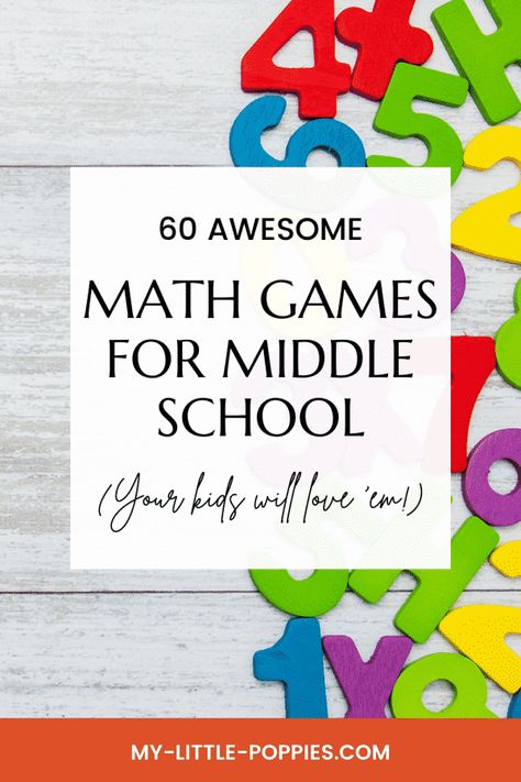 Learning Games For Middle Schoolers, Math Activities For Middle Schoolers, Math Crafts Middle School, Math Club Activities Middle School, Math Night Activities Middle School, Middle School Math Games Free, Middle School Learning Activities, Family Math Night Middle School, Math Challenges Middle School