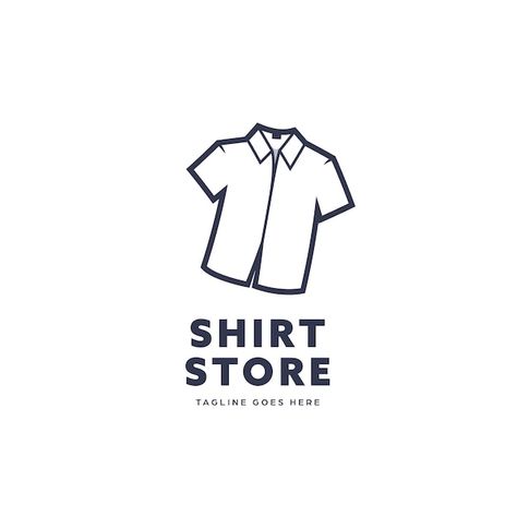 White work shirt store logo icon templat... | Premium Vector #Freepik #vector #shirt-logo #shirt-design #clothes-design #t-shirt Clothing Store Logo, White Work Shirt, Natty Light, Sewing Logo Design, Shirt Tales, Icon Shirt, Clothing Logo Design, App Design Layout, Sewing Logo