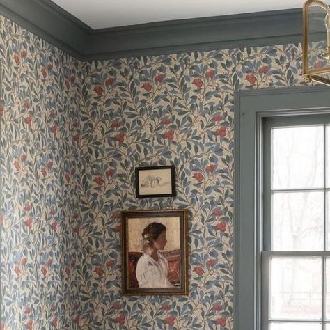 Wallpaper Nook, Whittney Parkinson, Hallway Panelling, Under Appreciated, Morris Wallpapers, Cottage Retreat, Beige Bathroom, Work Horses, Rose Cottage