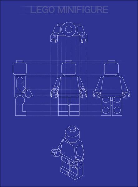 Lego Blueprint, Lego Tattoo, Lego Learning, Lego 3d, Lego Room Decor, Lego Trains, Lego Craft, Lego Man, Figure Art