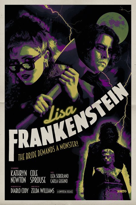 Lisa Frankenstein, 80s Movie Posters, Best Movie Posters, Bride Of Frankenstein, Alternative Movie Posters, Title Card, Film Posters, Room Posters, Posters And Prints