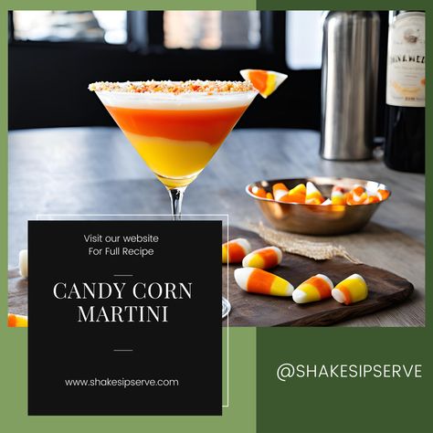 The Classic Candy Corn Martini Recipe: A Sweet and Spooky Halloween Cocktail Classic Candy, Halloween Cocktails, Martini Recipes, Halloween Event, Candy Corn, Mocktails, Fall Fun, Spooky Halloween, Martini