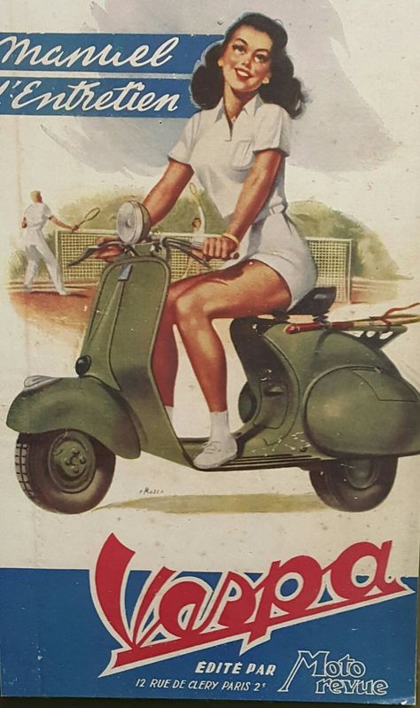 Stare Reklamy, Vespa Motor Scooters, Vespa Illustration, Vintage Italian Posters, Arte Pin Up, Italian Scooter, Vintage Vespa, Vespa Retro, Vintage Motorcycle Posters