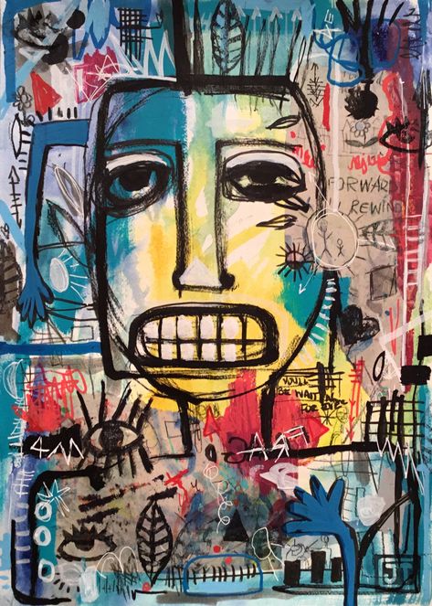 "Come Find Me" by Julia Trembicki. Paintings for Sale. Bluethumb - Online Art Gallery Julia Trembicki, Jesse Reno, Basquiat Style, Jm Basquiat, Come Find Me, Basquiat Art, Art Eras, Decor Objects, Trash Art