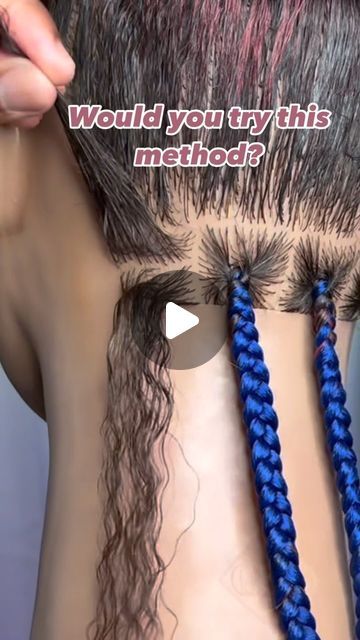 Nay | Naperville, IL Hairstylist/ Braider on Instagram: "Have you ever seen this technique for doing braids?   Full tutorial on my YouTube channel showing different methods on how to feed in hair for braids. Link in my bio or comment learn below and I will send you the direct link.   ✨The Glamtician   #knotlessbraider #knotlessbraidschicago #learntobraid #braidtutorials #howtobraid #youtuber #youtubevideos #youtubechannel #youtubehair #youtubebraider #youtubevideo" How To Install Braid Extensions, Sectioning For Box Braids, Feeding Hair Into Braids, Tri Color Box Braids, How To Put Braids In Your Hair, How To Stretch Braiding Hair, How To Install Braids, Box Braid Technique, How To Make Hair Braids