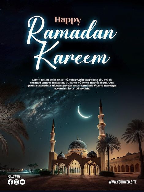 Poster With Photo, Beautiful Mosque, About Ramadan, Ramadan Poster, Islam Ramadan, Ramadan Greetings, Beautiful Mosques, Islamic Posters, Creative Poster Design