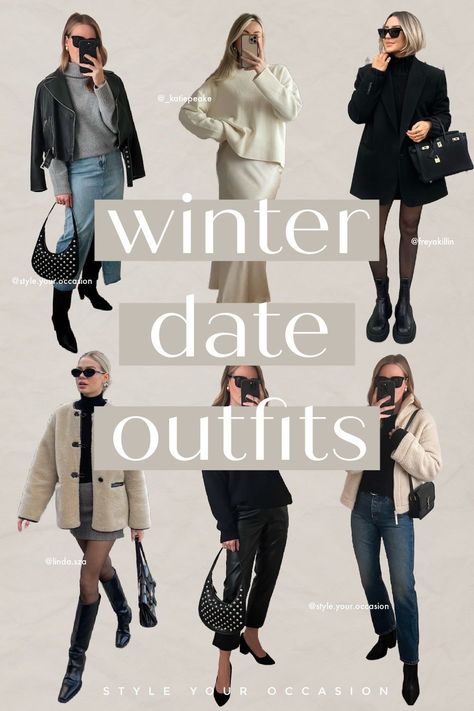 Couple Date Night Outfits, Family Dinner Outfit, Classy Date Night Outfit, Concert Outfit Winter, Night Outfits Winter, Winter Date Outfits, Cold Outfit, Date Night Outfit Classy, Winter Date Night