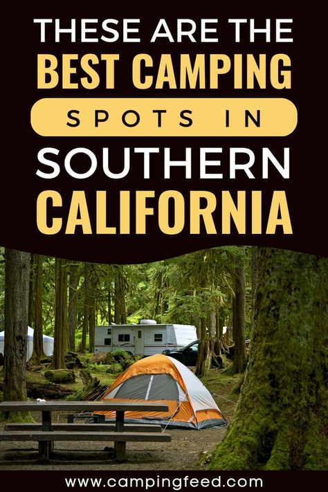 Best Camping Spots in Southern California Camping In Southern California, Camp Hacks, Camping California, Southern California Camping, Yurt Camping, Weekend Camping Trip, Lake Camping, California Camping, Mountain Camping