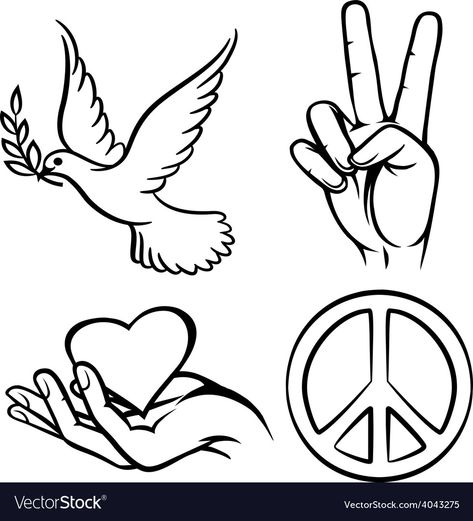 Peaceful Doodles, Peace Logo Symbols, Peace Logo Art, Peace Poster Drawing Ideas, Peace Sketch, Peace Doodle, Peace Drawing, Peace Logo, Peace Symbols