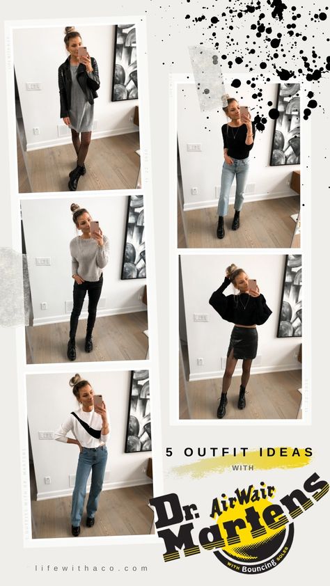 What To Wear With Doc Martens Casual, Dr Martins Skirt Outfit Winter, Winter Fashion Outfits Dr Marten, Dr Martens Zavala Outfit, Women’s Dr Martens, Doc Martens Date Outfit, Shriver Hi Dr Martens Outfit, Winter Doc Martin Outfits, Doc Martin Work Outfit