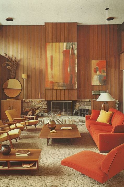 Transform Your Home with Mid-Century Modern Interiors 🛋️✨ Embrace the timeless appeal of mid-century modern design. Use sleek furniture, organic shapes, and retro accents to create a stylish and sophisticated space. 🌿🏡 #MidCenturyModern #HomeDecor #InteriorDesign #ModernInspo 70s Interior Design Retro, Retro Homes, 1970s Furniture, 70s Interior Design, Open Living Room Design, 70s Interior, Cerave Moisturizing Cream, Mid Century Interior, Retro Interior Design