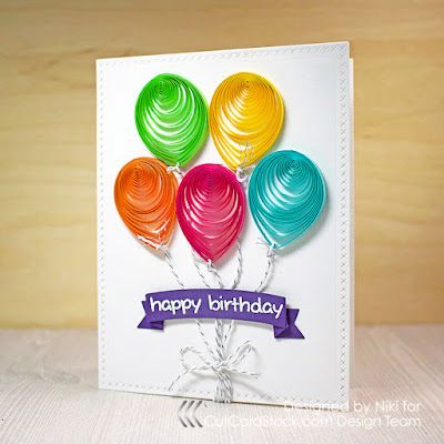 Birthday Card Quiling, Birthday Quilling Cards Ideas, Quilled Balloons, Hanging Paper Craft, Wall Hanging Paper Craft, Quilling Birthday Cards, Craft For Home Decoration, Diy Quilling Crafts, Paper Quilling For Beginners