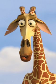 Moto Moto Madagascar, Madagascar Giraffe, Madagascar Movie Characters, Madagascar Party, Rugrats Cartoon, Madagascar Movie, Giraffe Pictures, Giraffe Decor, Giraffe Wall Art