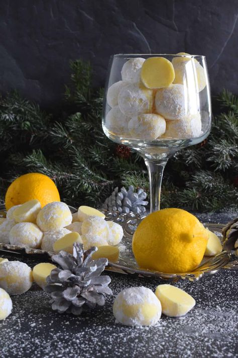 If you love lemon, White Chocolate Limoncello Truffles will make you a very happy person! Prepared with white chocolate, lemon zest, and limoncello liqueur, these truffles are perfectly sweet and sour. These pale yellow delights will melt in your mouth! Fruitcake Biscotti, Newfoundland Snowballs, Apricot Kolaches, Jello Balls, Apricot Biscotti, Peking Pork, Cashew Cauliflower, Christmas Biscotti, Christmas Fruitcake