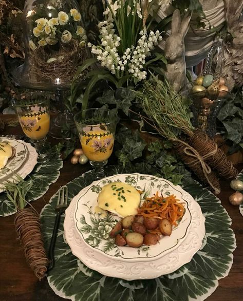 Easter • Ostara Tablescape | Spring | Wicked House Merchantile Annual Garden, Hearts And Roses, Spring Equinox, Tea Party Garden, Spring Decor, Tablescapes, Tea Party, Wicked, Table Settings