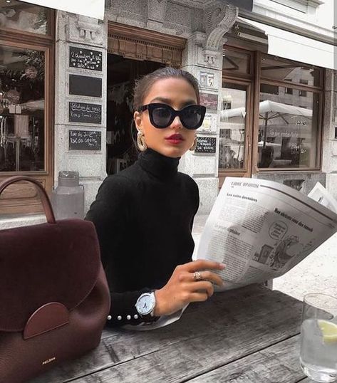 Wearing Sunglasses, Newspaper, A Woman, Sunglasses, Reading, Photography