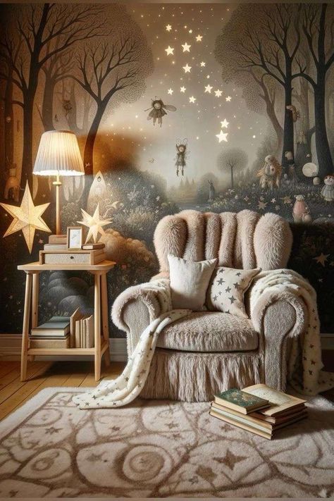 Childrens Bedroom Wallpaper, Fairytale Bedroom, Fairytale Nursery, Baby Room Themes, Casa Country, Nursery Room Design, Baby Room Inspiration, Nursery Room Inspiration, Baby Room Design