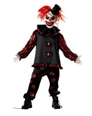 Kids Carver the Clown Costume Scary Boy Costumes, Evil Clown Costume, Scary Clown Costume, Scary Clown Mask, Clown Costumes, Horror Halloween Costumes, Scary Characters, Evil Clown, Military Costumes