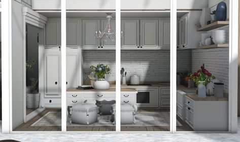 Bloxburg Kitchen Decals Codes Backsplash, Bloxburg Realistic, Bloxburg Decor, Bloxburg Interior, House Plans With Pictures, Bloxburg Builds, House Decorating Ideas Apartments, Small House Layout, Mansion Floor Plan